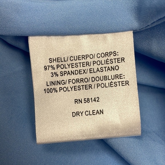 NWOT Gal Meets Glam Yvonne One Shoulder Knee-Length Crepe Cocktail Dress Blue 4 - Picture 10 of 11